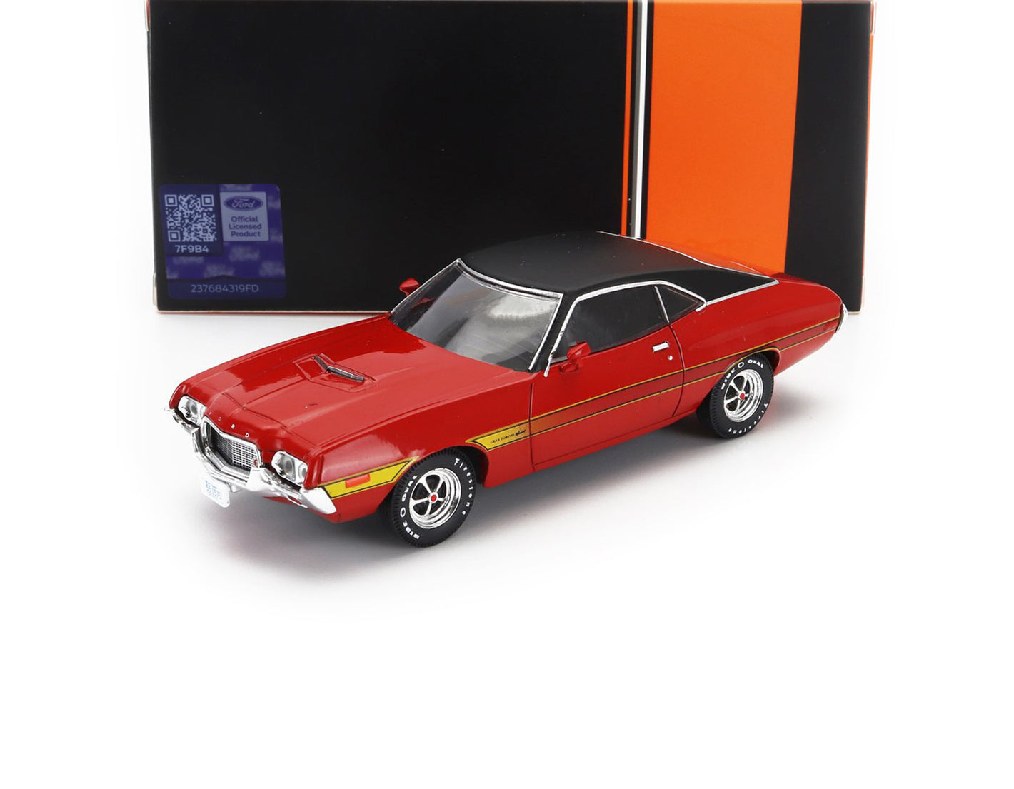 1972 FORD USA GRAN TORINO SPORT RED 1 43 SCALE