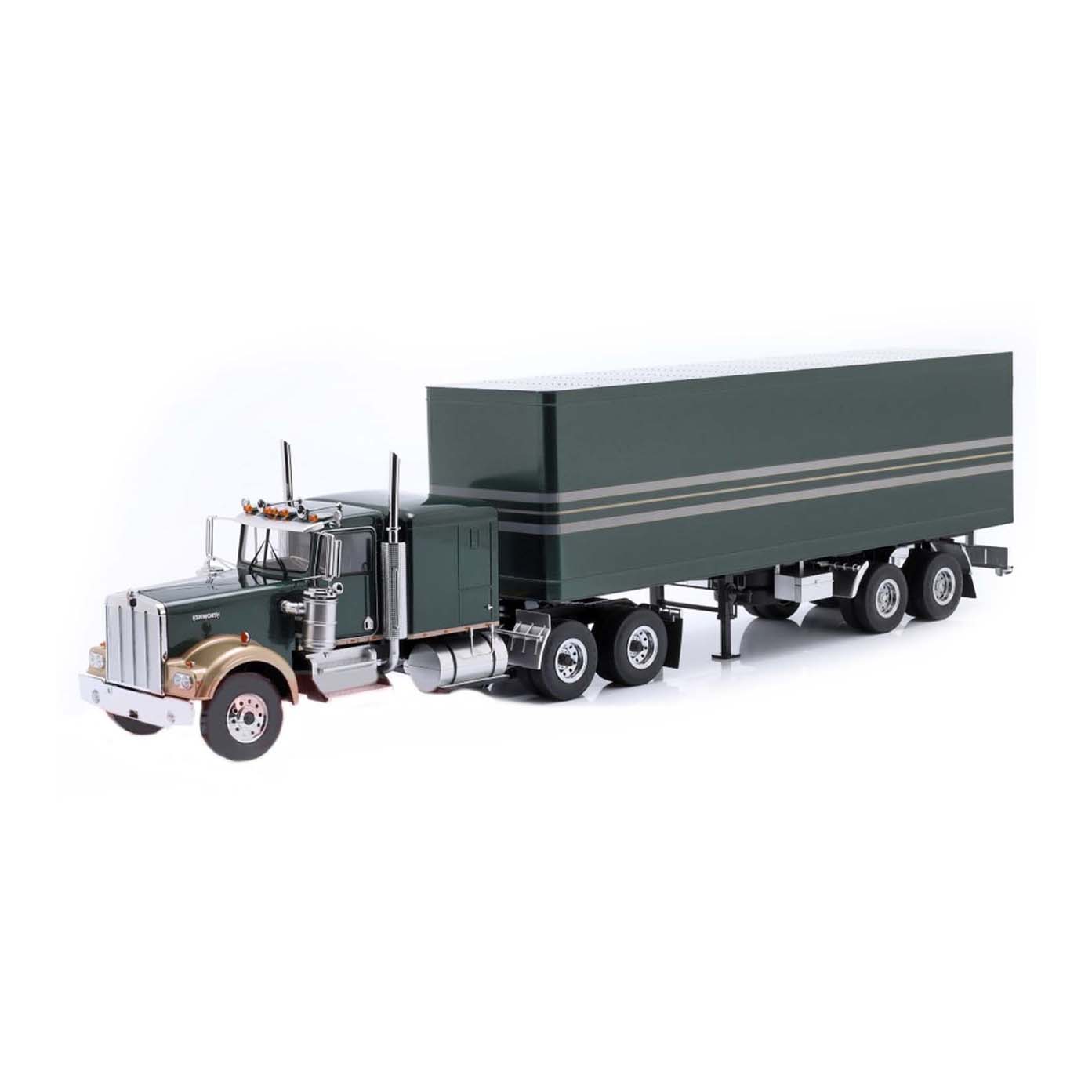 1989 KENWORTH W900 TRACTOR TRUCK & TRAILER GREEN 1:18 SCALE “2 PIECES”