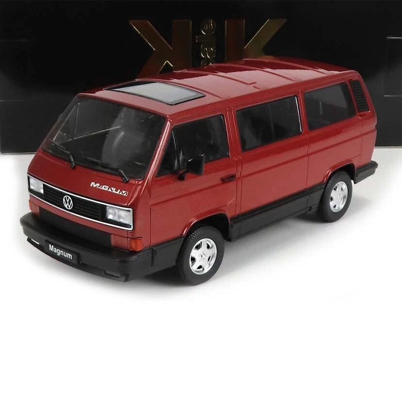 1987 VOLKSWAGEN T3 MINIBUS MULTIVAN MAGNUM RED METALLIC 1:18 SCALE