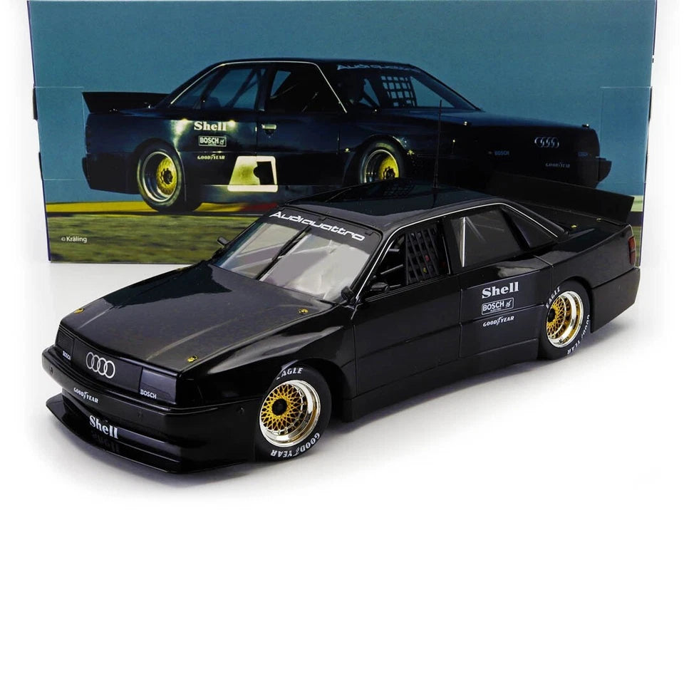 1987 AUDI 200 QUATTRO TEAM AUDI SPORT TEST CAR MATTE BLACK 1:18 SCALE