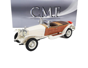 1932 ROLLS ROYCE PHANTOM II TOURER SPIDER OPEN WHITE WOOD 1:18 SCALE