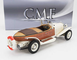 1932 ROLLS ROYCE PHANTOM II TOURER SPIDER OPEN WHITE WOOD 1:18 SCALE