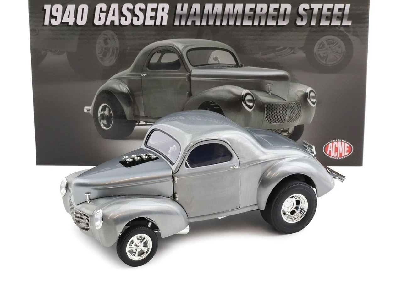 1940 GASSER "HAMMERED STEEL" RAW METAL 1:18 SCALE
