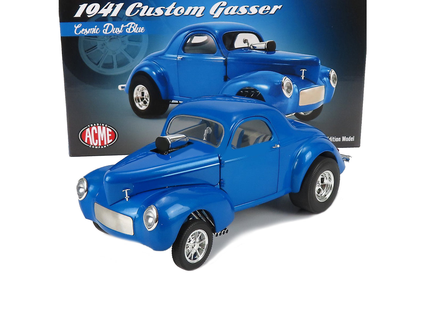 1941 GASSER COSMIC DUST BLUE 1:18 SCALE DIECAST CAR BY ACME 1800921