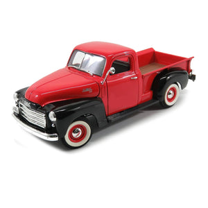 1950 GMC PICKUP RED WITH BLACK 1:18 SCALE