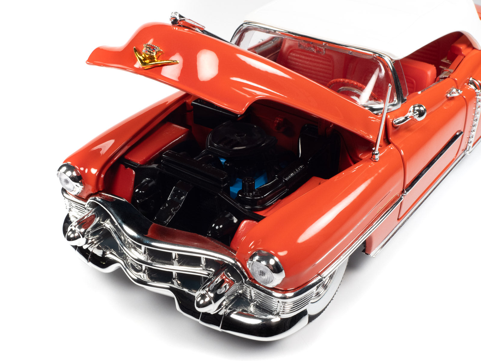 1953 CADILLAC ELDORADO RED W WHITE TOP 1:18 SCALE