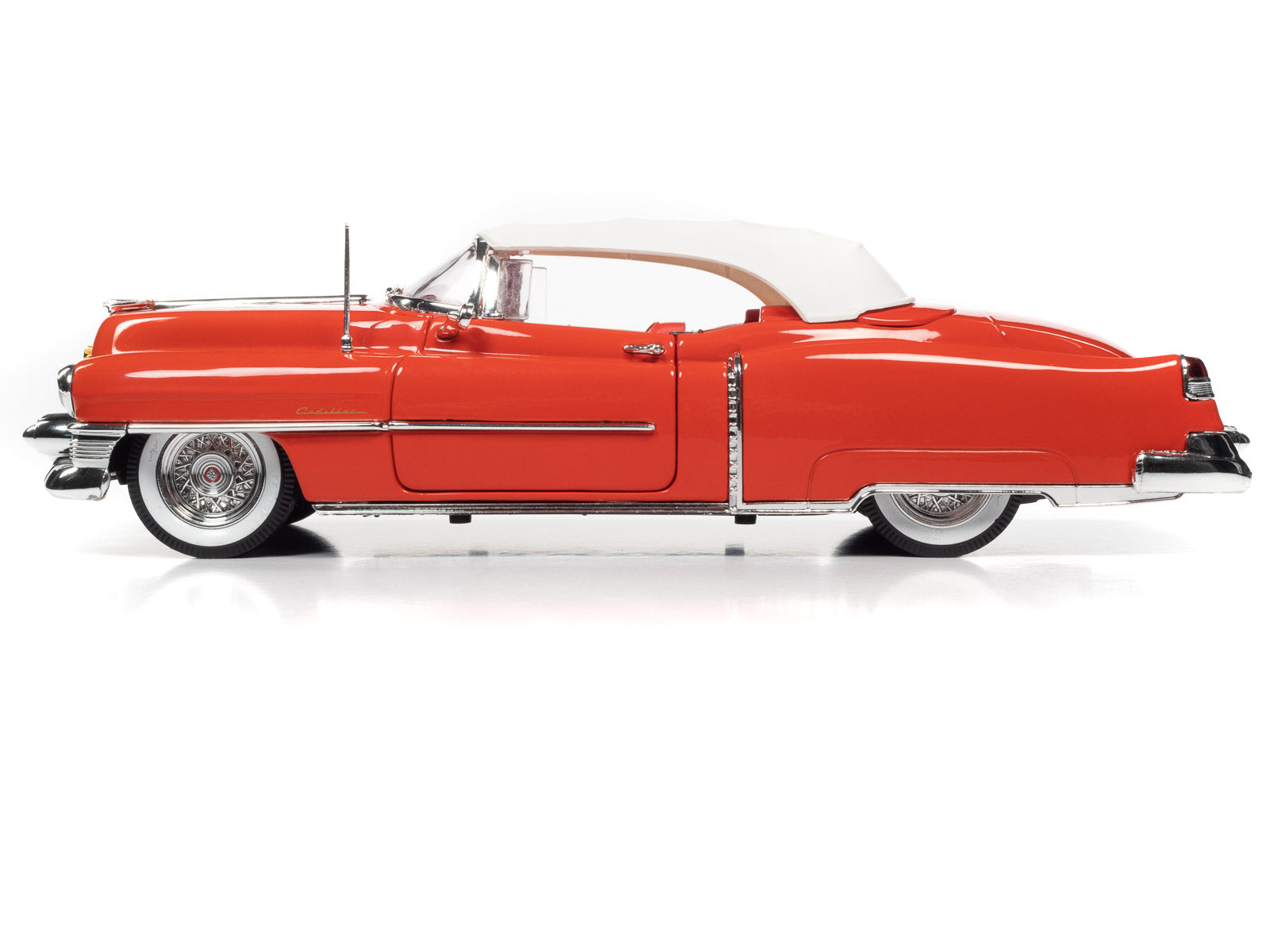 1953 CADILLAC ELDORADO RED W WHITE TOP 1:18 SCALE