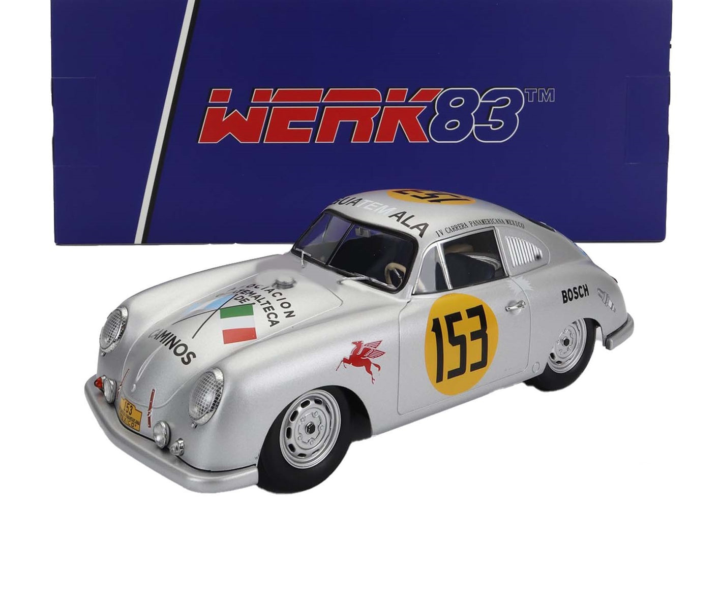 1951 PORSCHE 356 SL COUPE #153 RALLY CARRERA PANAMERICANA 1:18 SCALE