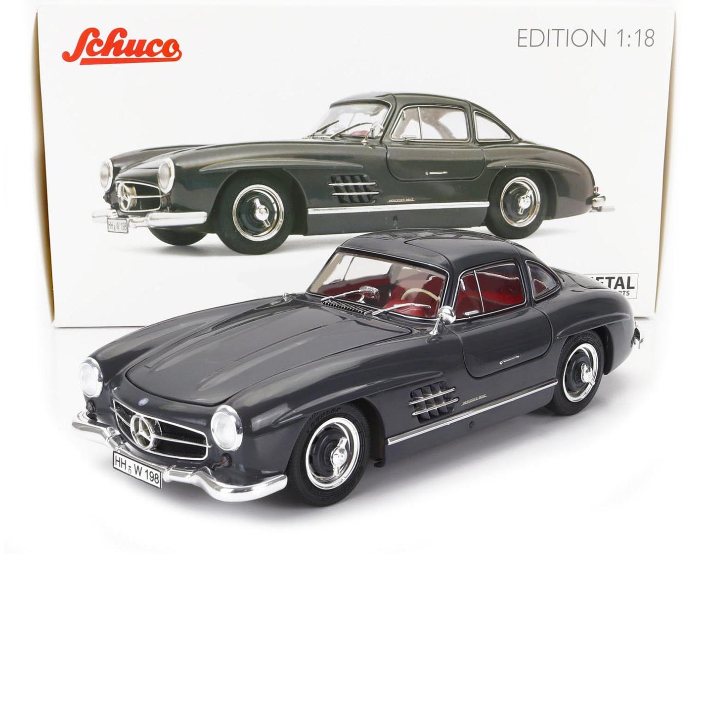 1954 MERCEDES BENZ 300SL COUPE GULLWING (W198) GREY 1:12 SCALE