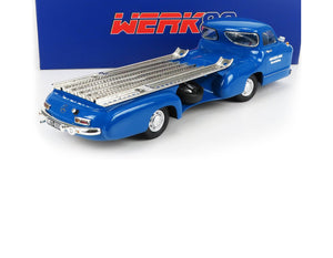 1955 MERCEDES BENZ RACING CAR TRANSPORTER TRUCK RENNTRANSPORTER BLUE 1:18 SCALE