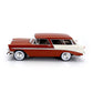 1956 CHEVROLET BEL AIR NOMAD STATION WAGON BROWN CREAM 1:18 SCALE BY KK-SCALE