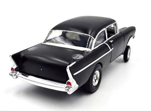1957 CHEVROLET 150 GASSER PRIME TIME 427 MOTOR SATIN BLACK 1:18 SCALE