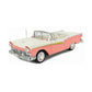 1957 FORD FAIRLANE 500 SKYLINER CORAL COLONIAL WHITE 1:18 SCALE