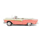 1957 FORD FAIRLANE 500 SKYLINER CORAL COLONIAL WHITE 1:18 SCALE