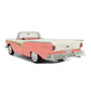 1957 FORD FAIRLANE 500 SKYLINER CORAL COLONIAL WHITE 1:18 SCALE