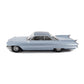 1961 CADILLAC SERIES 62 COUPE DEVILLE LIGHT BLUE MET 1:18 SCALE