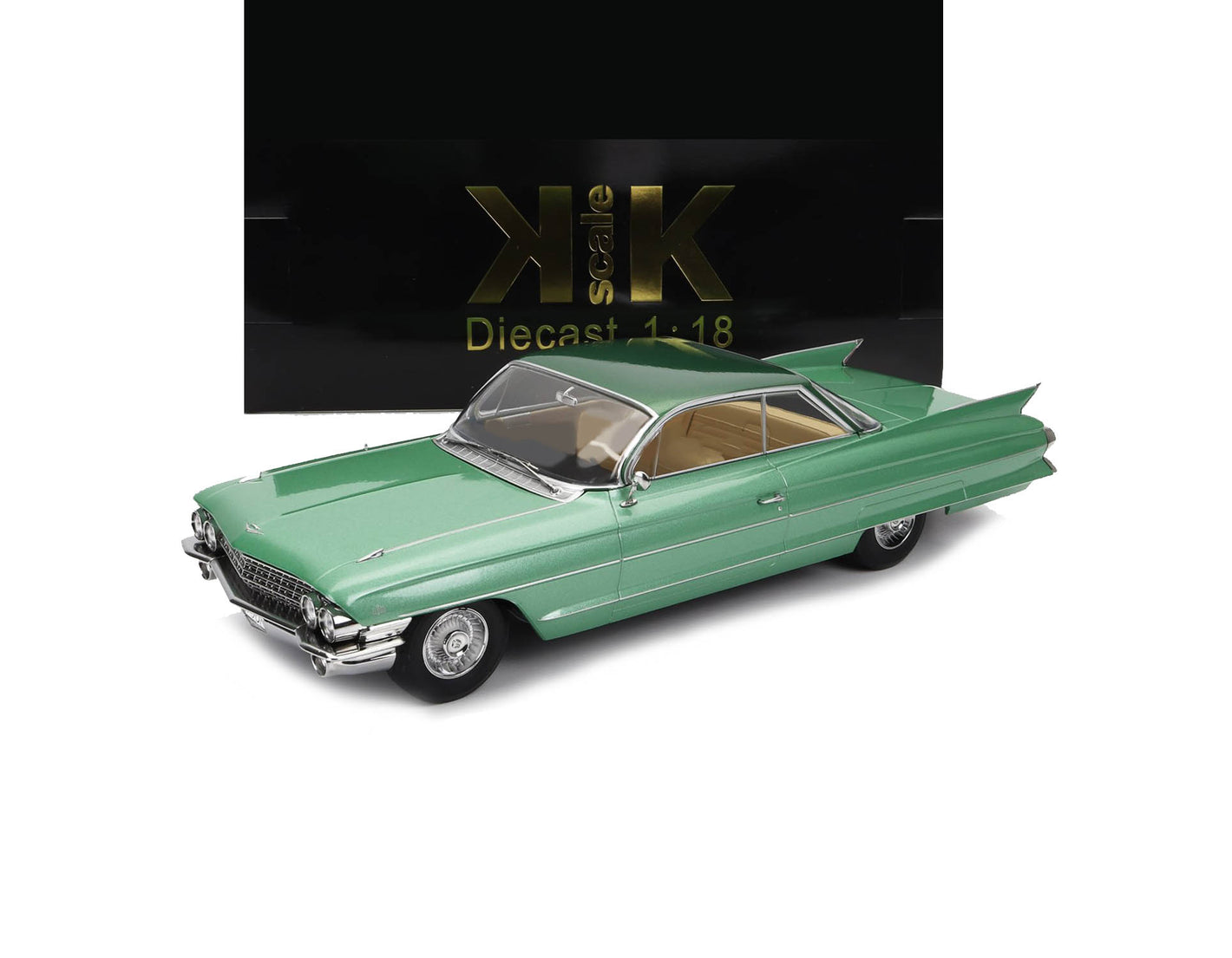 1961 CADILLAC SERIES 62 COUPE DEVILLE LIGHT-GREEN MET 1:18 SCALE