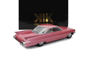 1961 CADILLAC SERIES 62 COUPE DEVILLE PINK MET 1:18 SCALE