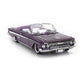 1961 CHEVROLET IMPALA LOWRIDER CABRIOLET OPEN PURPLE 1:18 SCALE