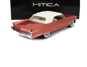 1962 CADILLAC ELDORADO BIARRITZ CONVERTIBLE CLOSED PINK MET 1:18 SCALE