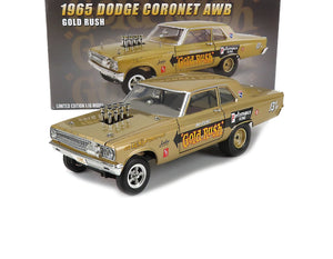 1965 DODGE CORONET AWB GOLD RUSH GOLD MET. 1:18 SCALE BY ACME A1806506