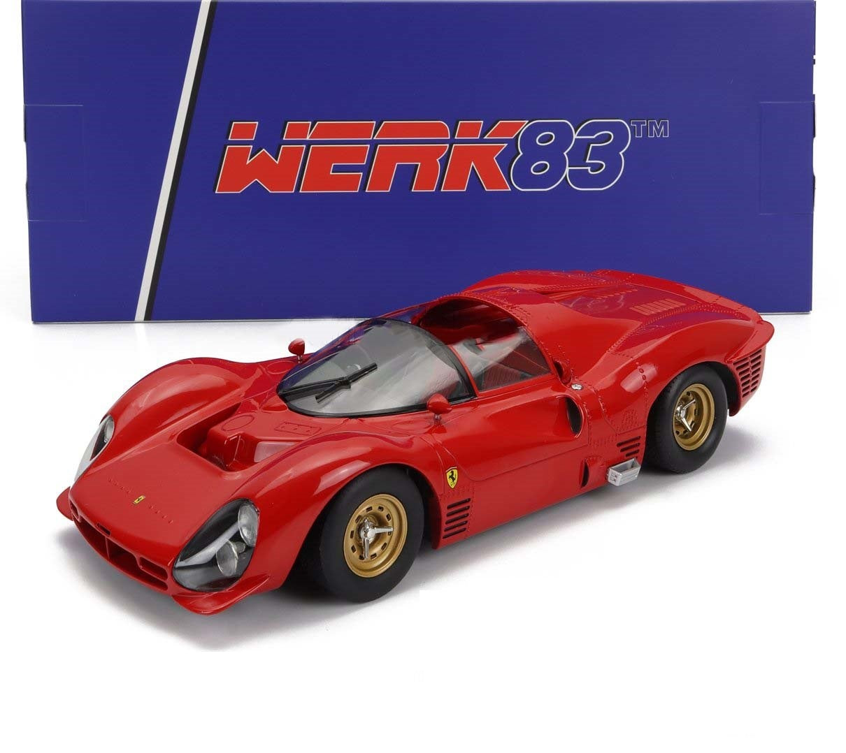 1966 FERRARI 330 P3 4.0L V12 SPIDER PLAIN BODY VERSION RED 1:18 SCALE