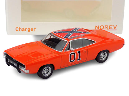 1969 DODGE CHARGER N# 1 JET-CAR - TV SERIES - THE SAME GENERAL LEE THE DUKES OF HAZZARD ORANGE 1:43 SCALE