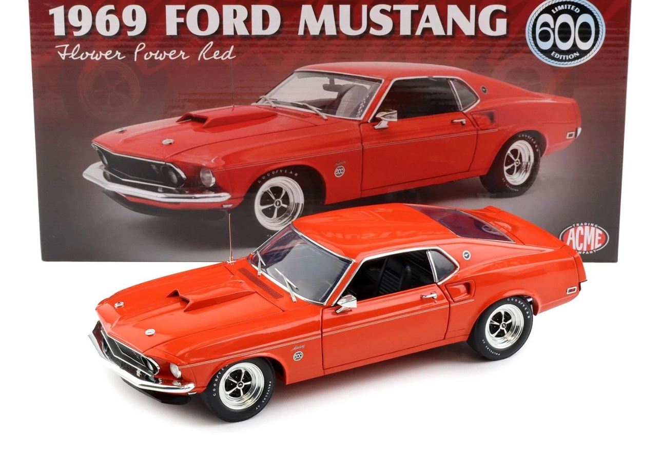 1969 FORD MUSTANG LTD ED 600 FLOWER POWER RED 1:18 SCALE