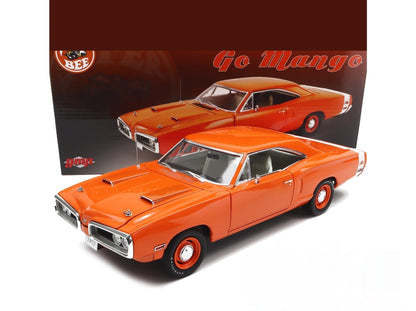 1970 DODGE CORONET SUPER BEE GO MANGO WHITE STRIPE 1:18 SCALE