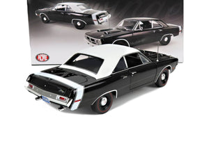 1970 DODGE DART SWINGER 340 BLACK W/WHITE VINYL TOP 1:18 SCALE ACME A1806407VT