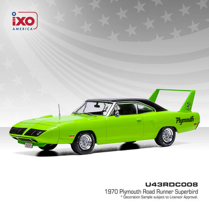 1970 PLYMOUTH ROAD RUNNER SUPERBIRD LIMELIGHT GREEN 1:43 SCALE