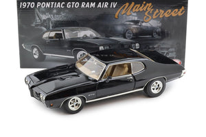 1970 PONTIAC GTO RAM AIR IV "MAIN STREET" BLACK 1:18 SCALE