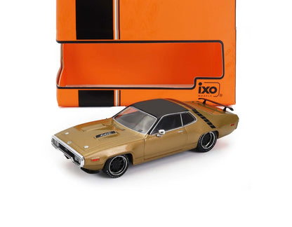 1971 PLYMOUTH GTX RUNNER COUPE GOLD MET BLACK 1:43 SCALE