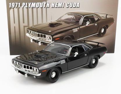 1971 PLYMOUTH HEMI CUDA BLACK 1:18 SCALE