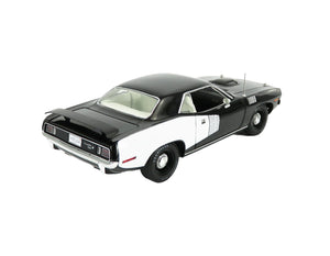 1971 PLYMOUTH HEMI CUDA BLACK & WHITE LTD 1:18 SCALE BY ACME A1806122