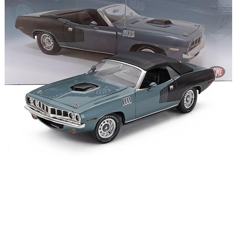 1971 PLYMOUTH HEMI CUDA CONVERTIBLE WINCHESTER GRAY 1:18 SCALE