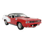 1971 PLYMOUTH HEMI CUDA RED & WHITE W/BLACK TOP "1 OF 1" 1:18 SCALE