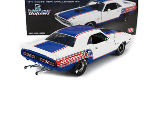 1971 DODGE HEMI CHALLENGER R/T MOPAR DRAG PAK WHITE W/STRIPES 1:18 SCALE