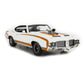 1972 OLDSMOBILE 442 HURST DRAG OUTLAW WHITE W GOLD STRIPES 1:18 SCALE