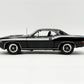 1972 PLYMOUTH CUDA 340 BLACK W WHITE STRIPING 1:18 SCALE