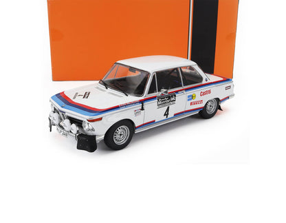 1973 BMW 2002 TEAM BMW MOTORSPORT (night version) WHITE 1:18 SCALE