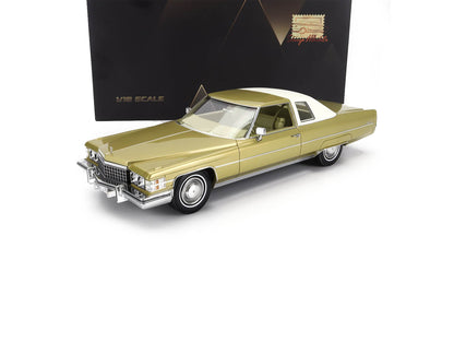 1974 CADILLAC COUPE DEVILLE GOLD 1:18 SCALE