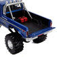 1974 FORD F-250 48" TIRE MONSTER TRUCK W/ BOB CHANDLER FIGURES BLUE 1:18 SCALE