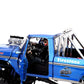 1974 FORD F-250 48" TIRE MONSTER TRUCK W/ BOB CHANDLER FIGURES BLUE 1:18 SCALE