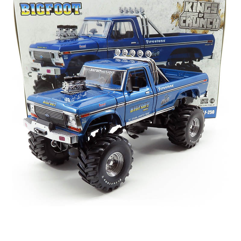 1974 FORD F-250 48" TIRE MONSTER TRUCK "BIGFOOT #1" BLUE 1:18 SCALE