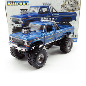 1974 FORD F-250 48" TIRE MONSTER TRUCK "BIGFOOT #1" BLUE 1:18 SCALE
