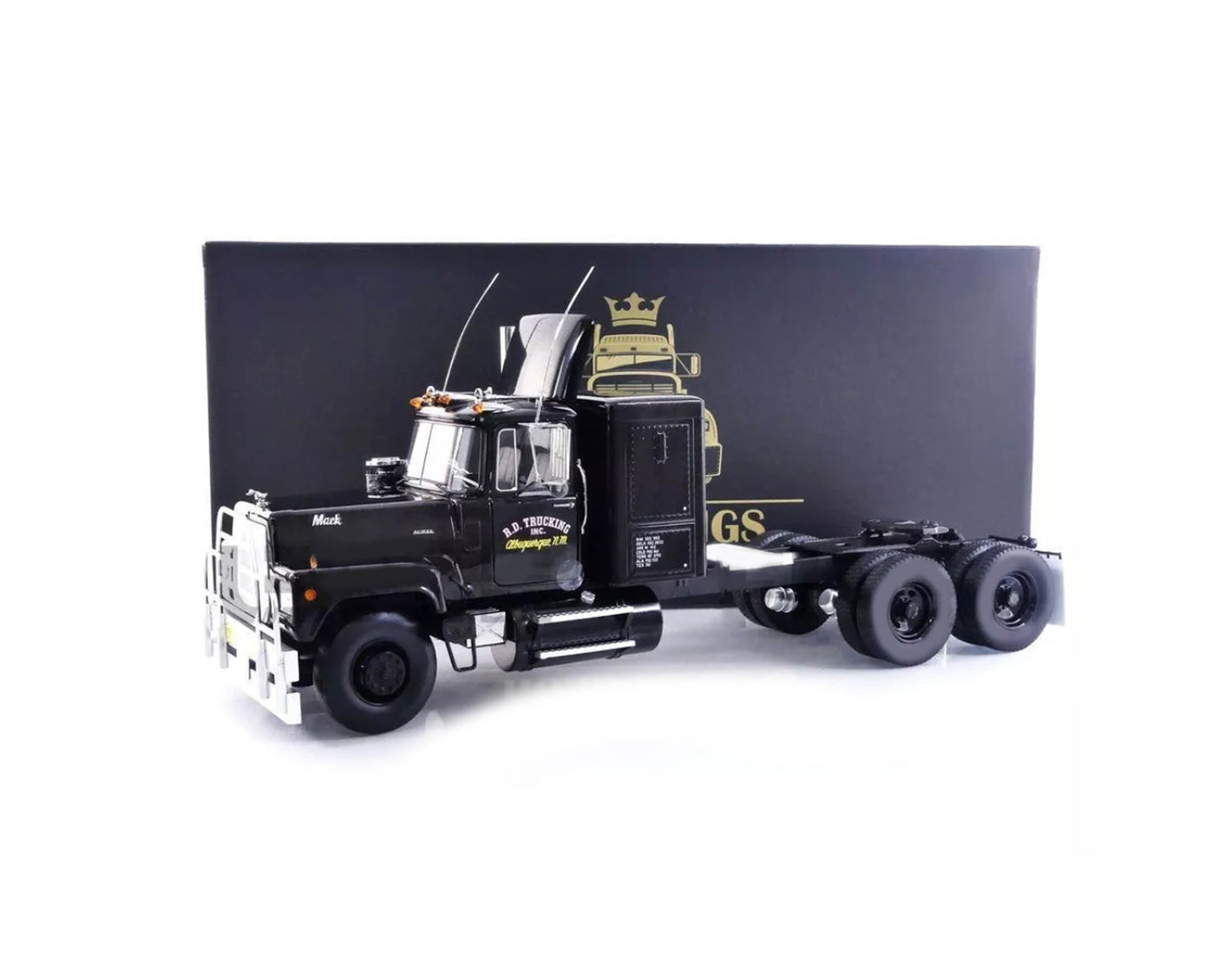 1974 MACK RL700L TRACTOR TRUCK 3-ASSI BLACK 1:18 SCALE