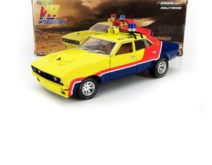 1974 FORD FALCON 1ST OF THE V8 INTERCEPTORS YELLOW POLICE 1:18 SCALE