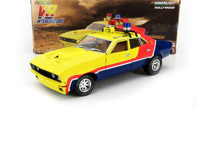 1974 FORD FALCON 1ST OF THE V8 INTERCEPTORS YELLOW POLICE 1:18 SCALE