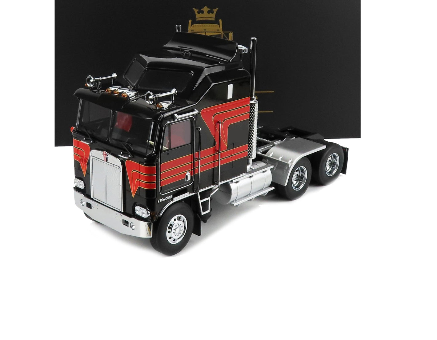 1976 KENWORTH K100 AERODYNE BLACK WITH RED 1:18 SCALE